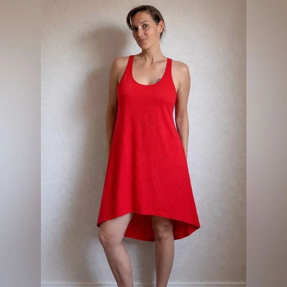J. Crew Hi Low Swingy Tank Dress Medium Minimalist Racerback